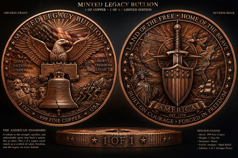 1oz Copper Coin – Minted Legacy Bullion Edition (Limited to 100)
