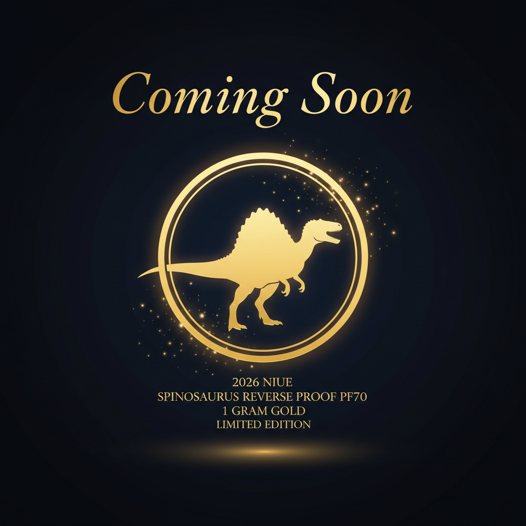 2026 Niue $1 Spinosaurus Reverse Proof PF70 1g Gold Coin