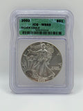 2002 American Silver Eagle $1 MS69 — ICG Certified