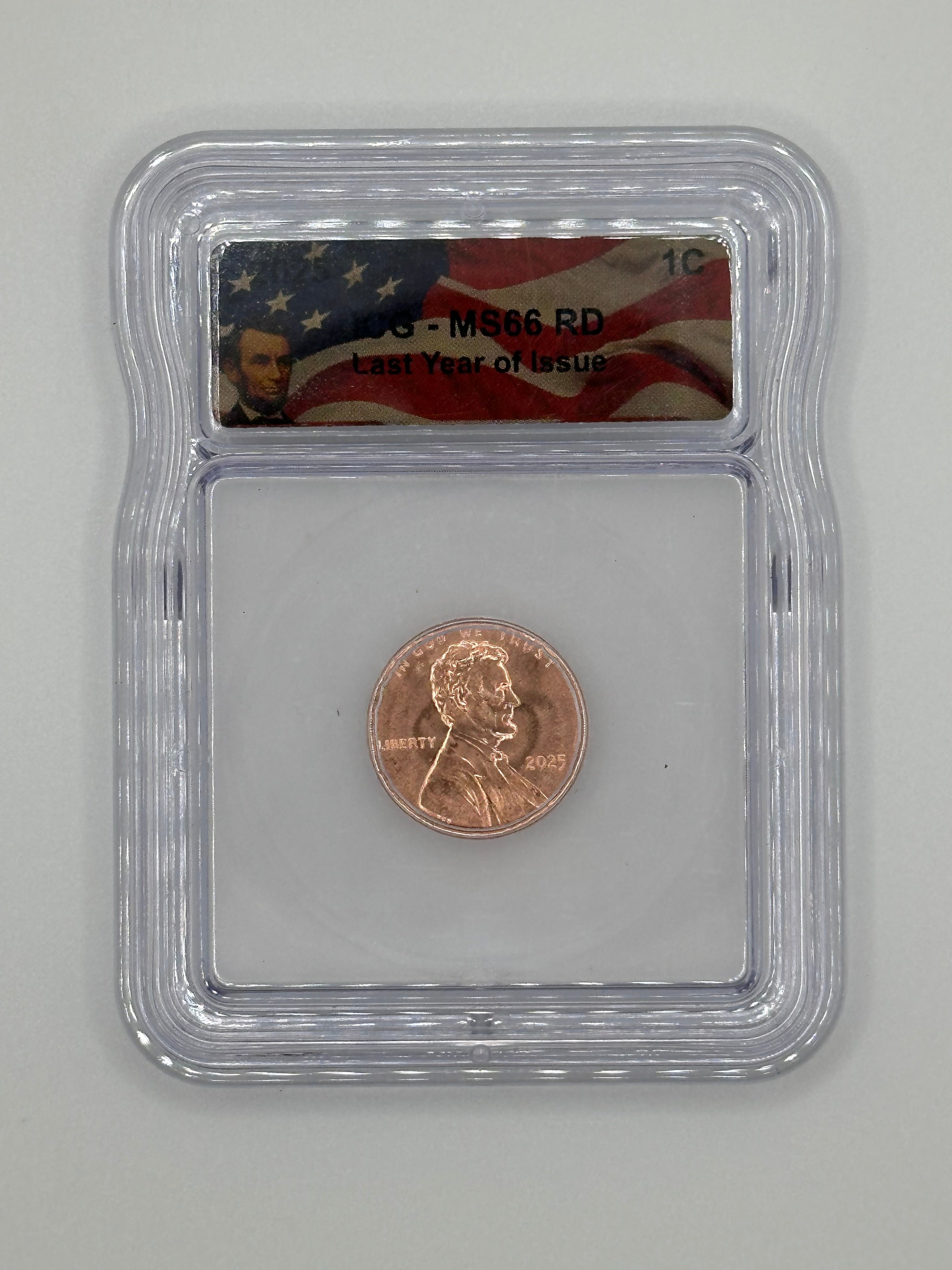 2025 Lincoln Cent 1C MS66 RD — ICG Certified | Last Year of Issue