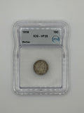 1916 Barber Dime 10C VF35 — ICG Certified | Final Year of Issue