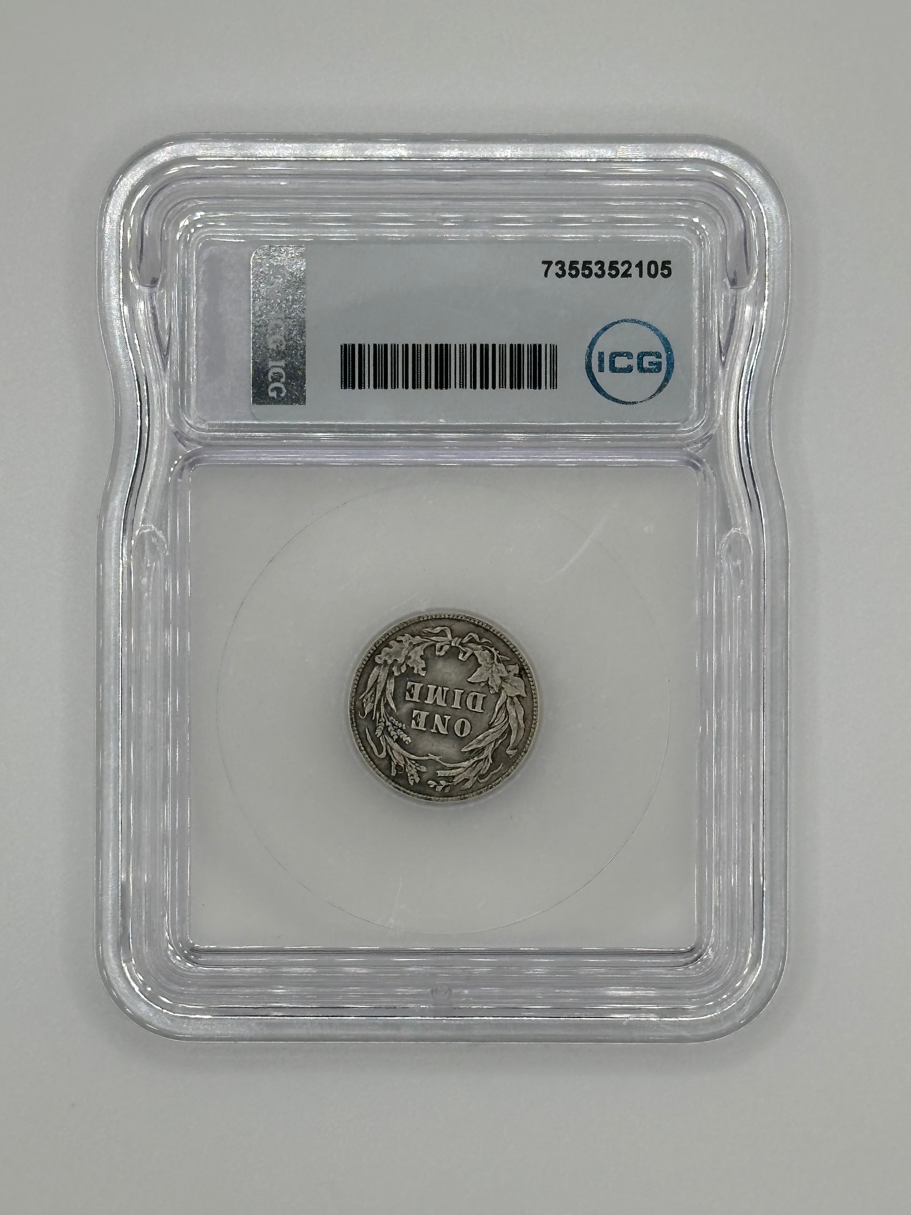 1916 Barber Dime 10C VF35 — ICG Certified | Final Year of Issue