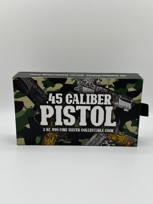 2 OZ SILVER .45 CALIBER PISTOL