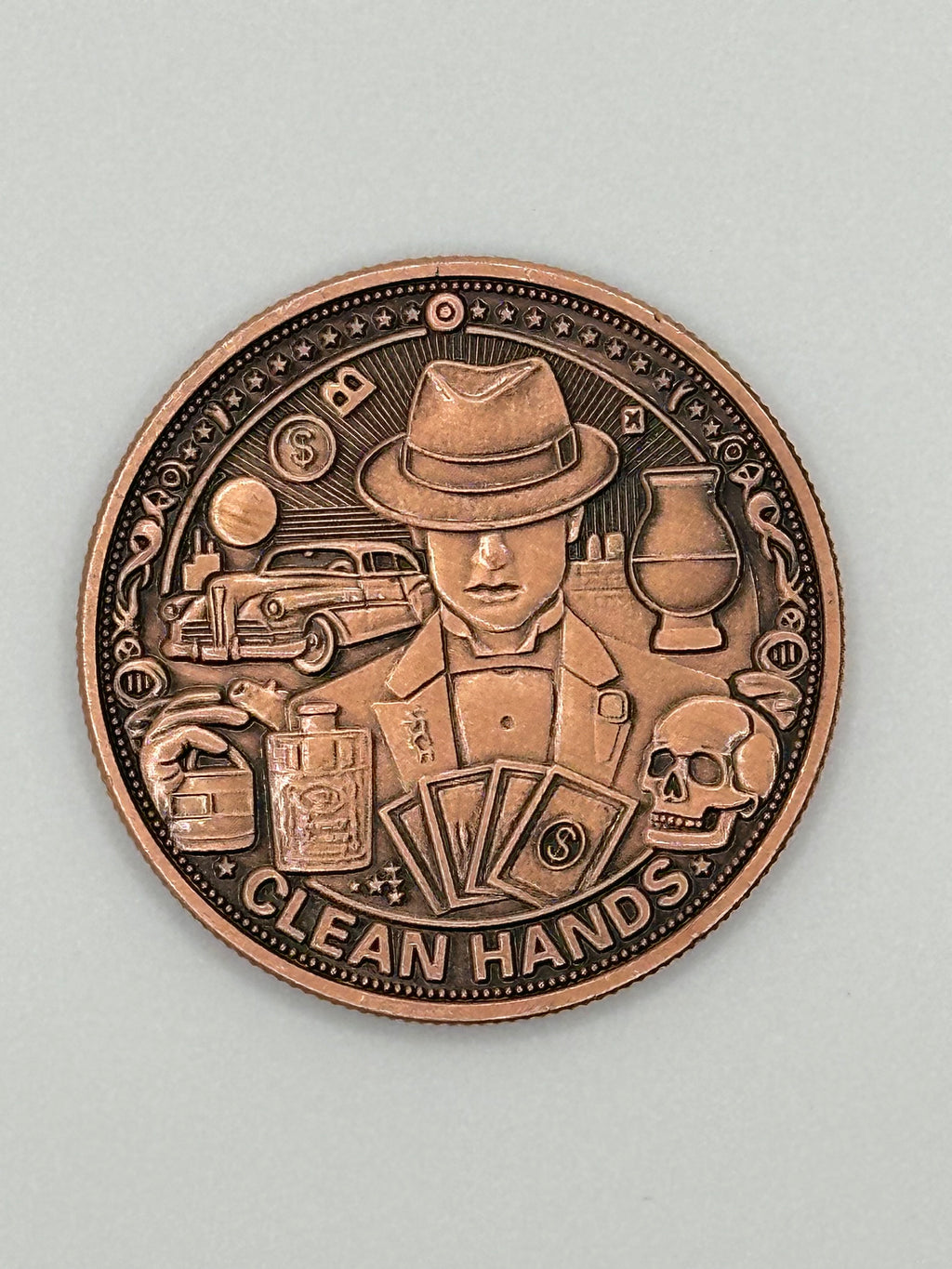"Clean Hands Dirty Money" 1oz Copper Coin