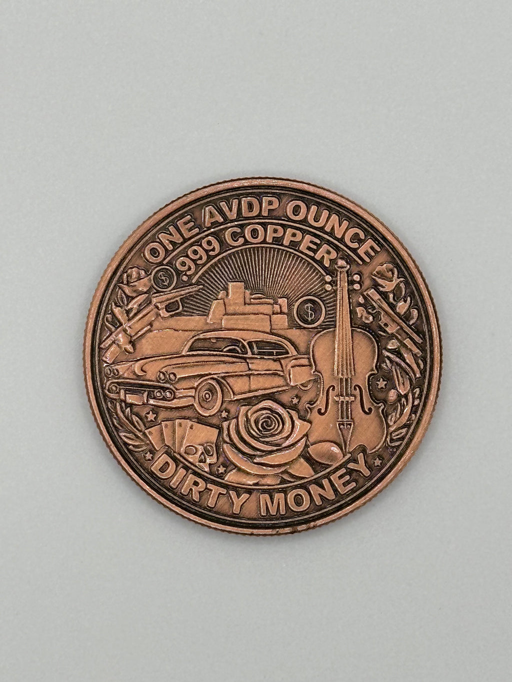 "Clean Hands Dirty Money" 1oz Copper Coin