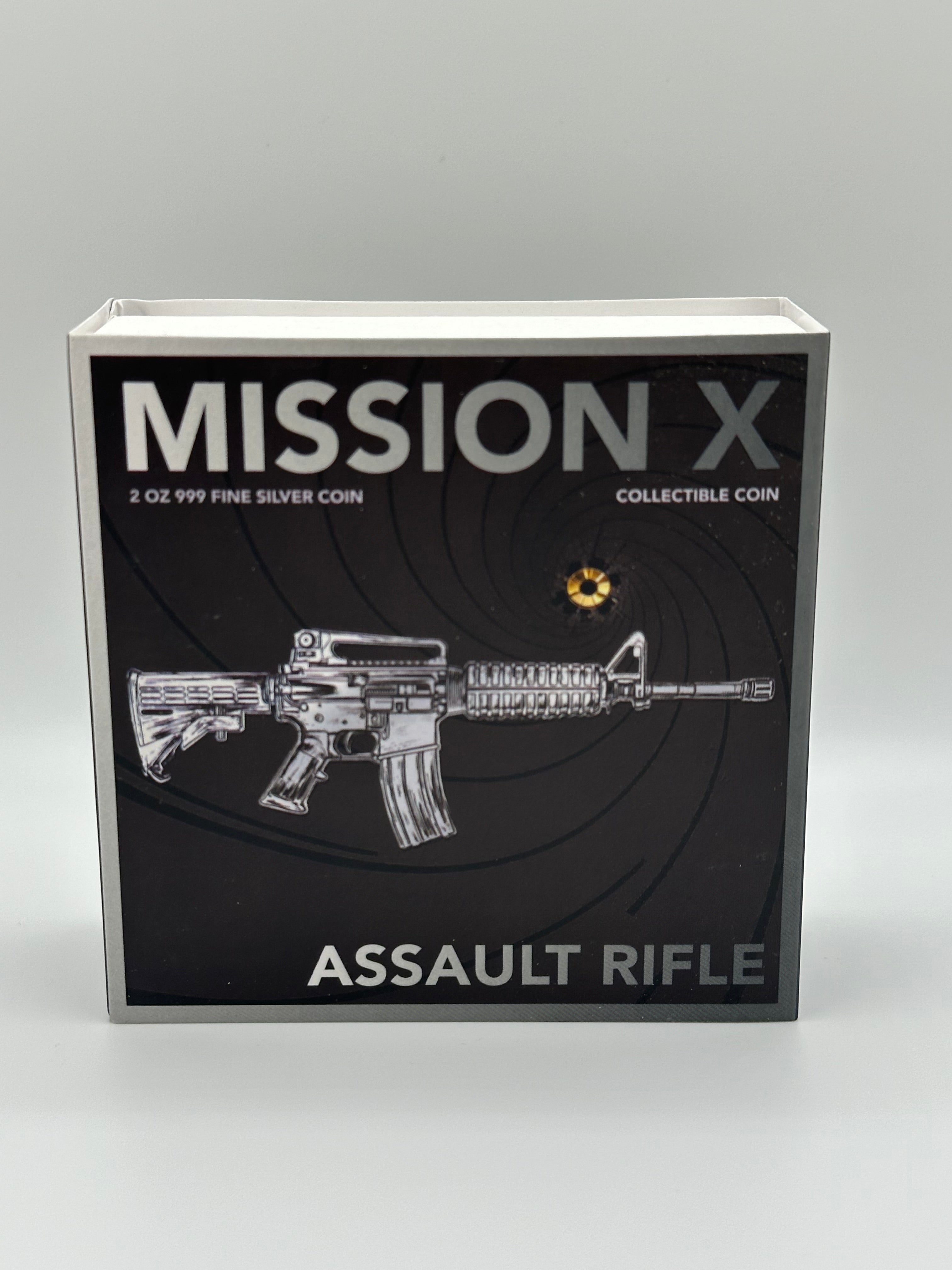 Mission X – Assault Rifle 2 oz Fine Silver Coin – Samoa 2025 – 5 Tala .999 Silver