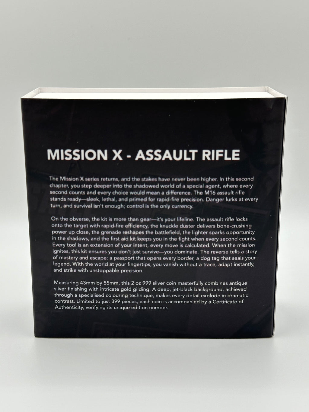 Mission X – Assault Rifle 2 oz Fine Silver Coin – Samoa 2025 – 5 Tala .999 Silver
