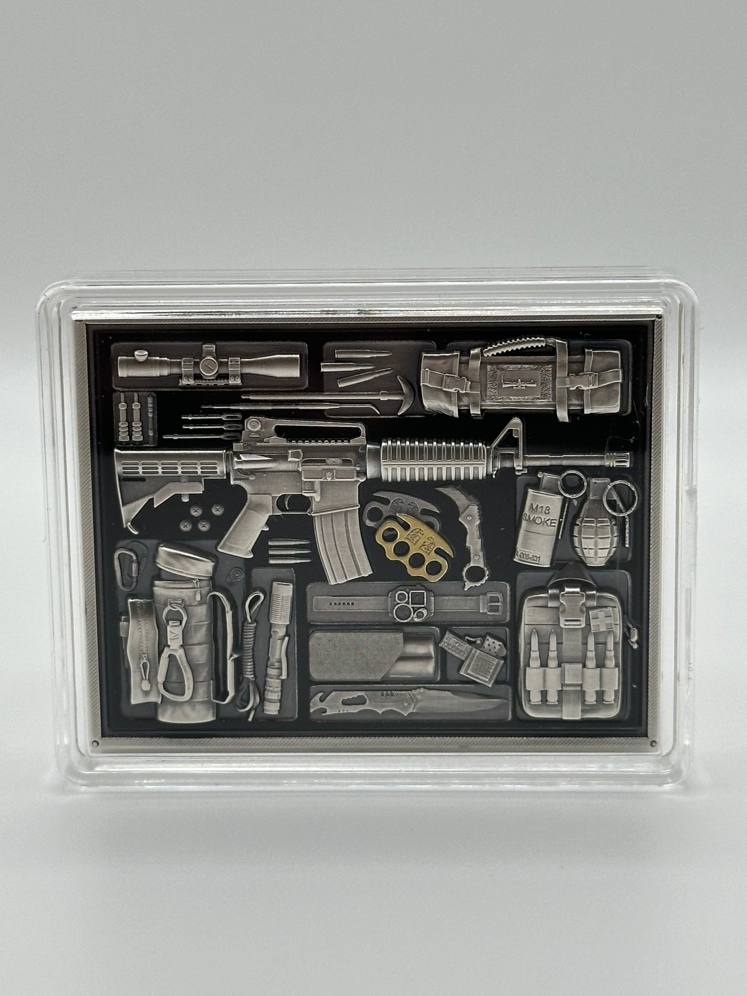 Mission X – Assault Rifle 2 oz Fine Silver Coin – Samoa 2025 – 5 Tala .999 Silver