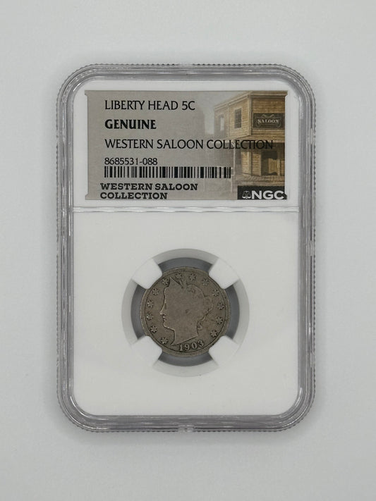 Liberty Head Nickel 5C — NGC Genuine | Western Saloon Collection