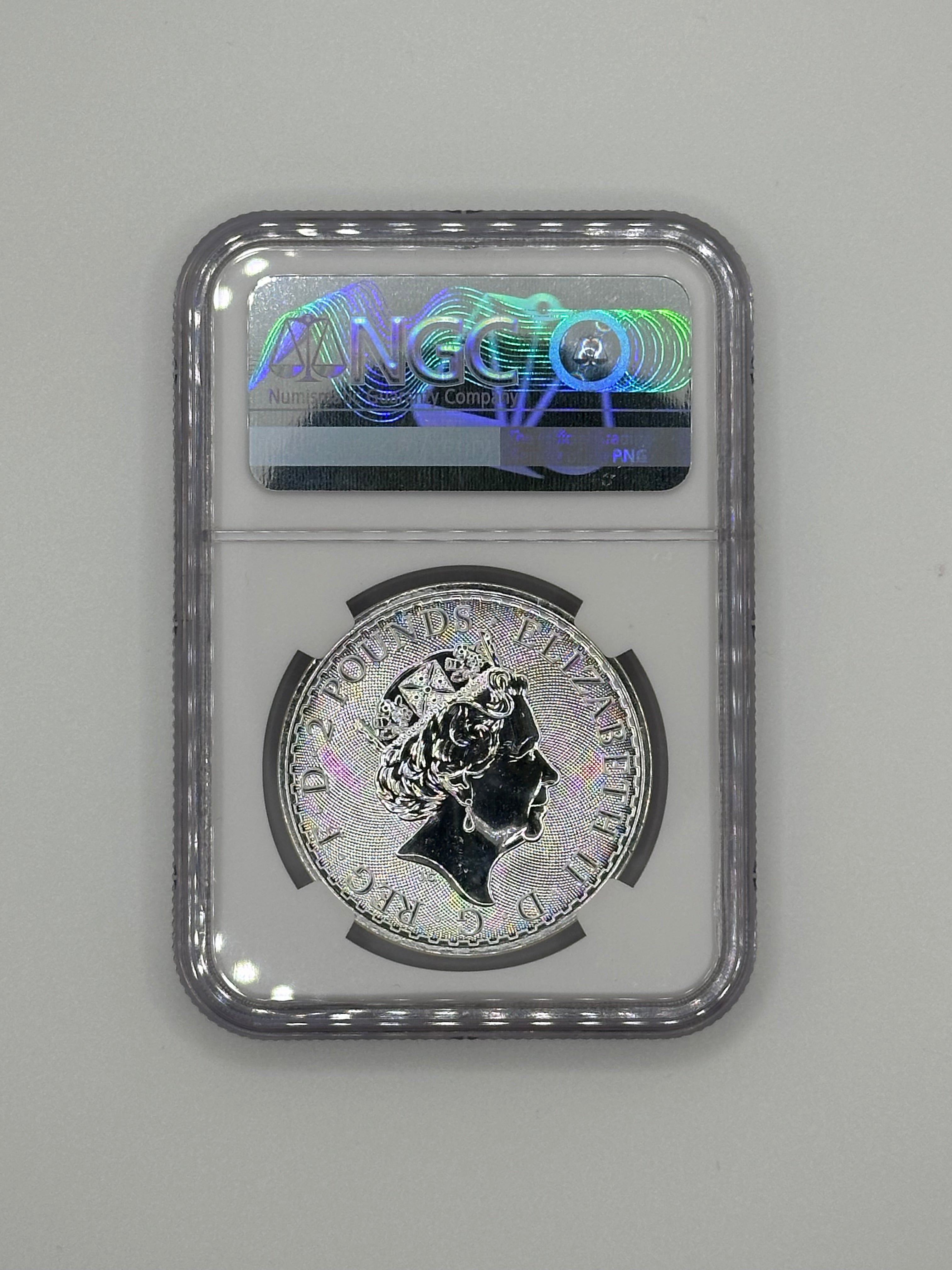 2023 Great Britain 1 oz Silver Britannia QE II Obverse MS69 — NGC Certified