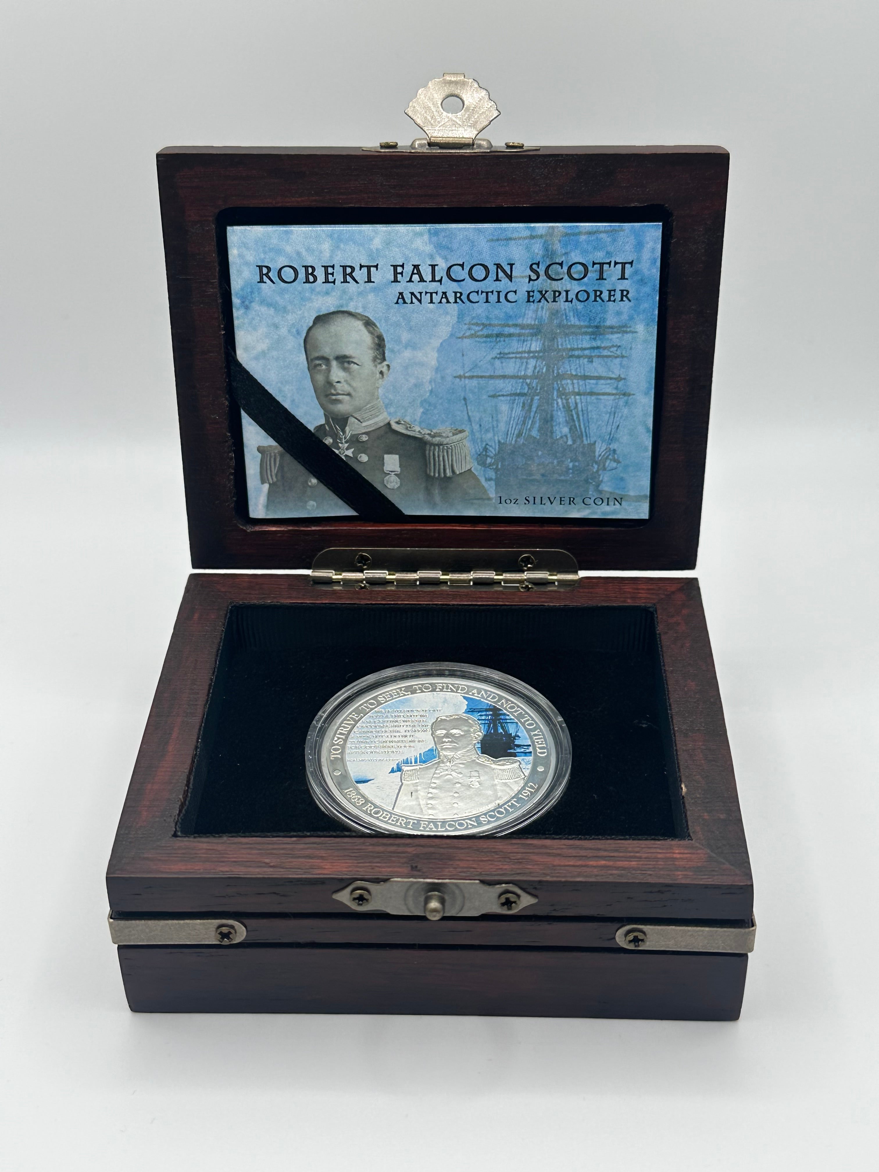 Robert Falcon Scott Antarctic Explorer 1oz Silver Coin