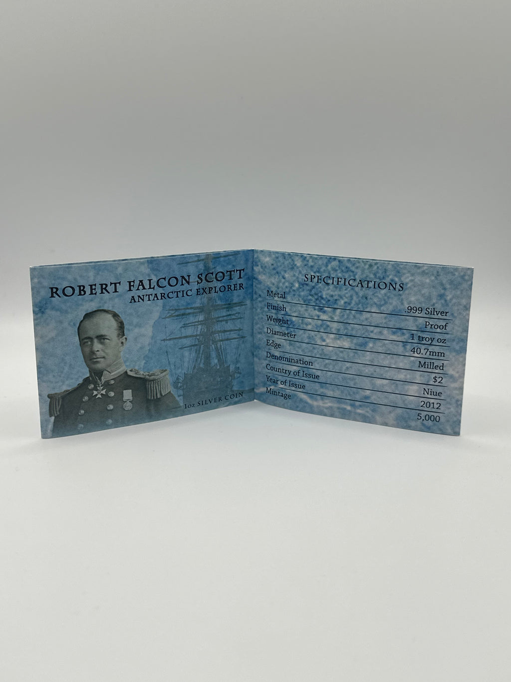 Robert Falcon Scott Antarctic Explorer 1oz Silver Coin
