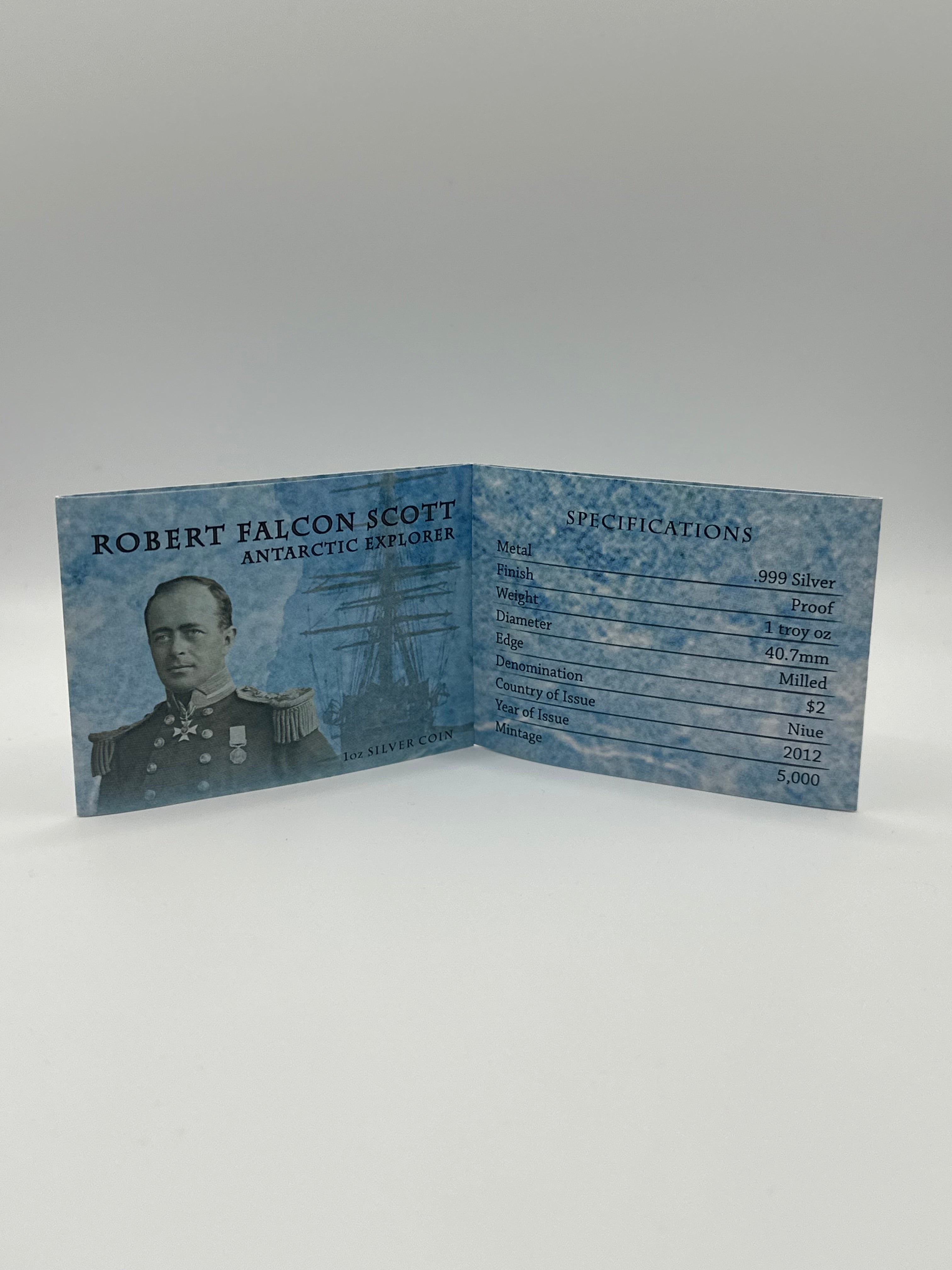 Robert Falcon Scott Antarctic Explorer 1oz Silver Coin