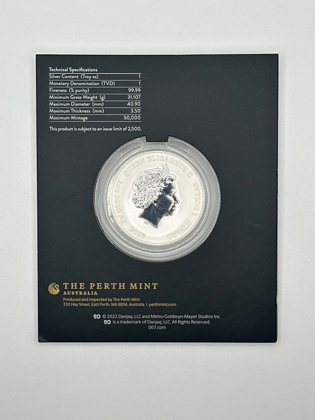 James Bond 007 1oz Silver Coin - Perth Mint