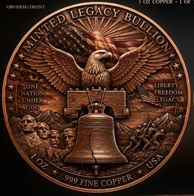 1oz Copper Coin – Minted Legacy Bullion Edition (Limited to 100)