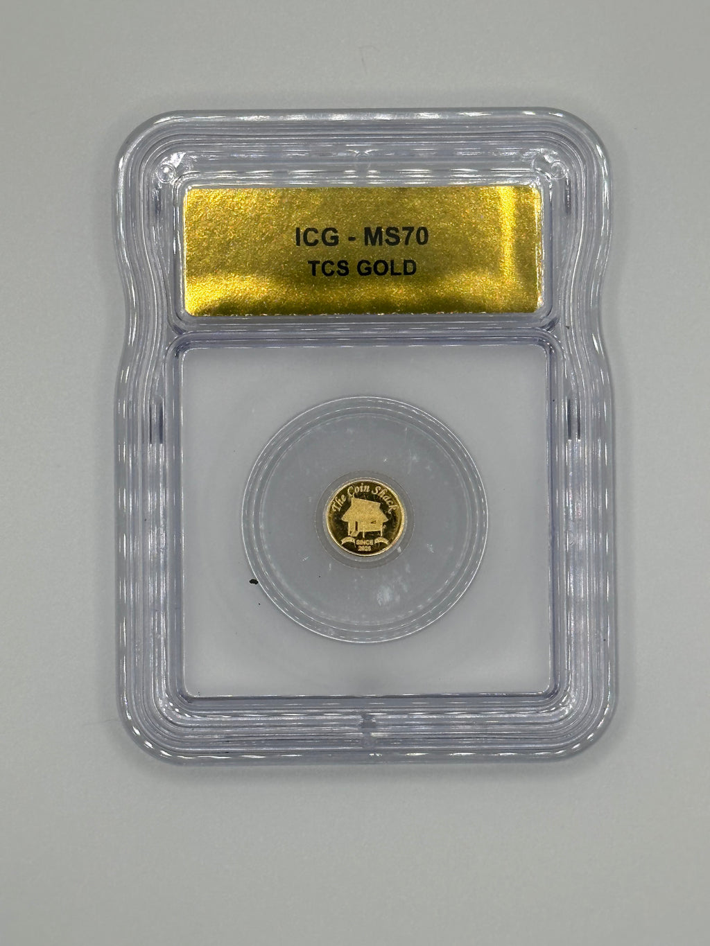 ICG MS70 The Coin Shack (TCS) Fractional Gold Coin – 1/200 oz Gold