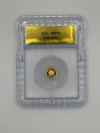ICG MS70 The Coin Shack (TCS) Fractional Gold Coin – 1/200 oz Gold