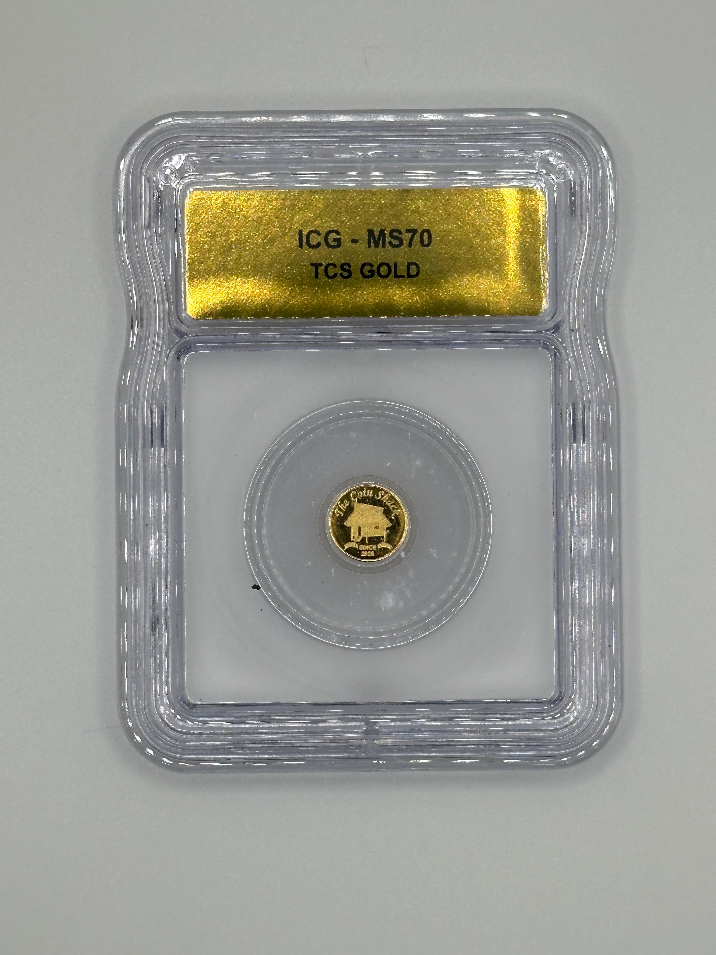 ICG MS70 The Coin Shack (TCS) Fractional Gold Coin – 1/200 oz Gold