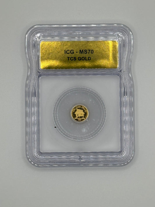 ICG MS70 The Coin Shack (TCS) Fractional Gold Coin – 1/200 oz Gold