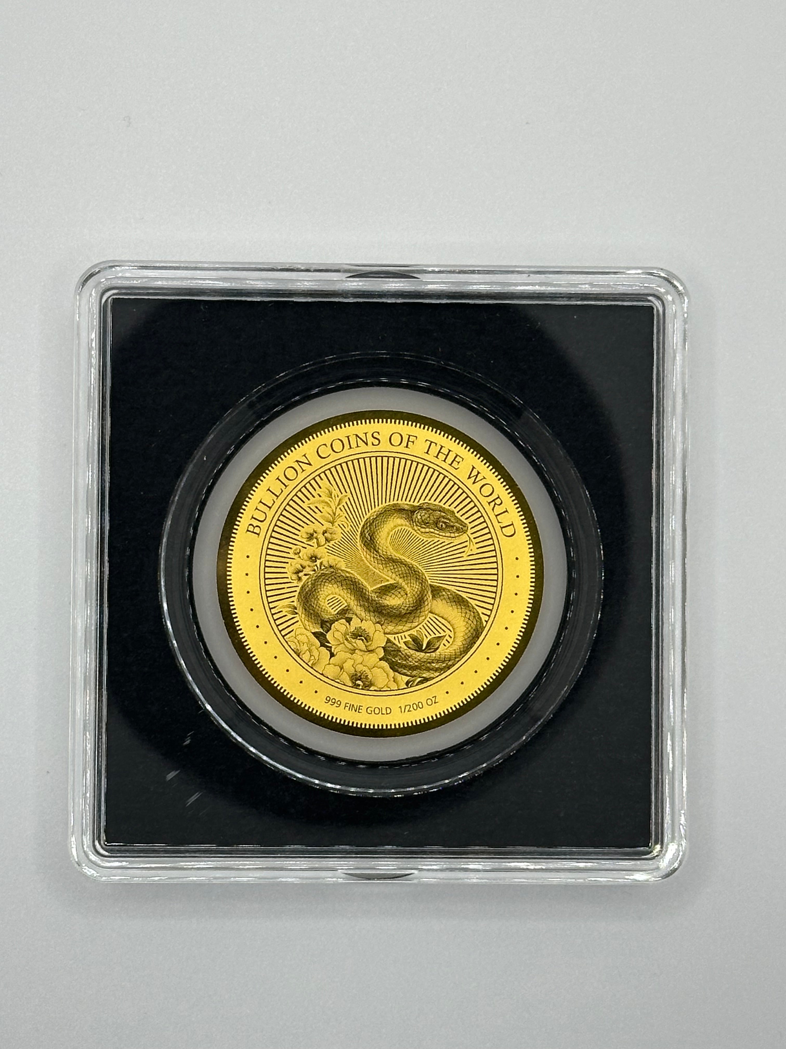 Fractional Gold Snake Round – 1/200 oz Gold