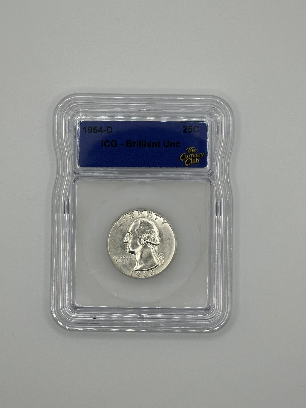 1964-D Washington Quarter – ICG Brilliant Uncirculated | 90% Silver