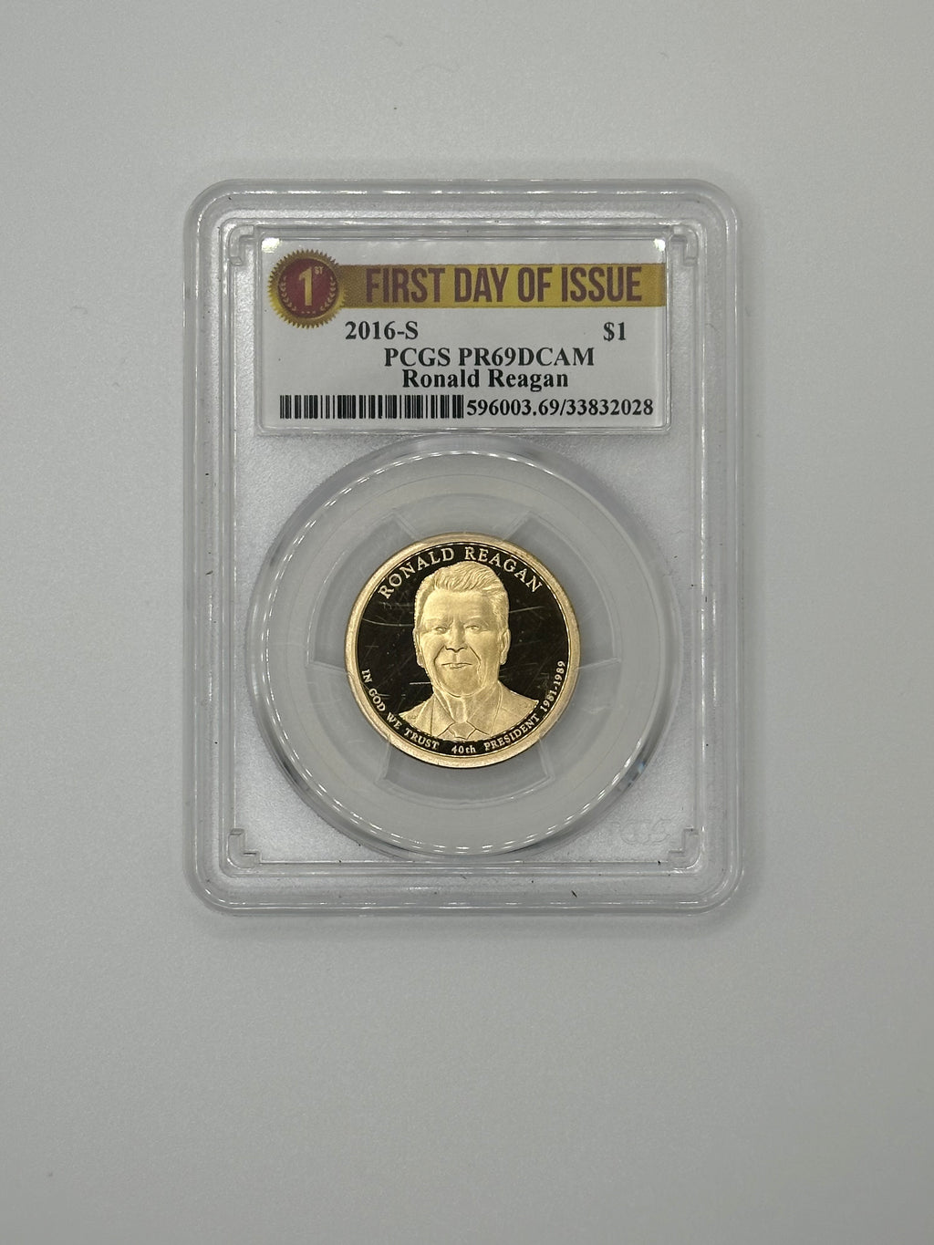 2016-S Ronald Reagan Presidential Dollar – PCGS PR69DCAM | Clad Proof