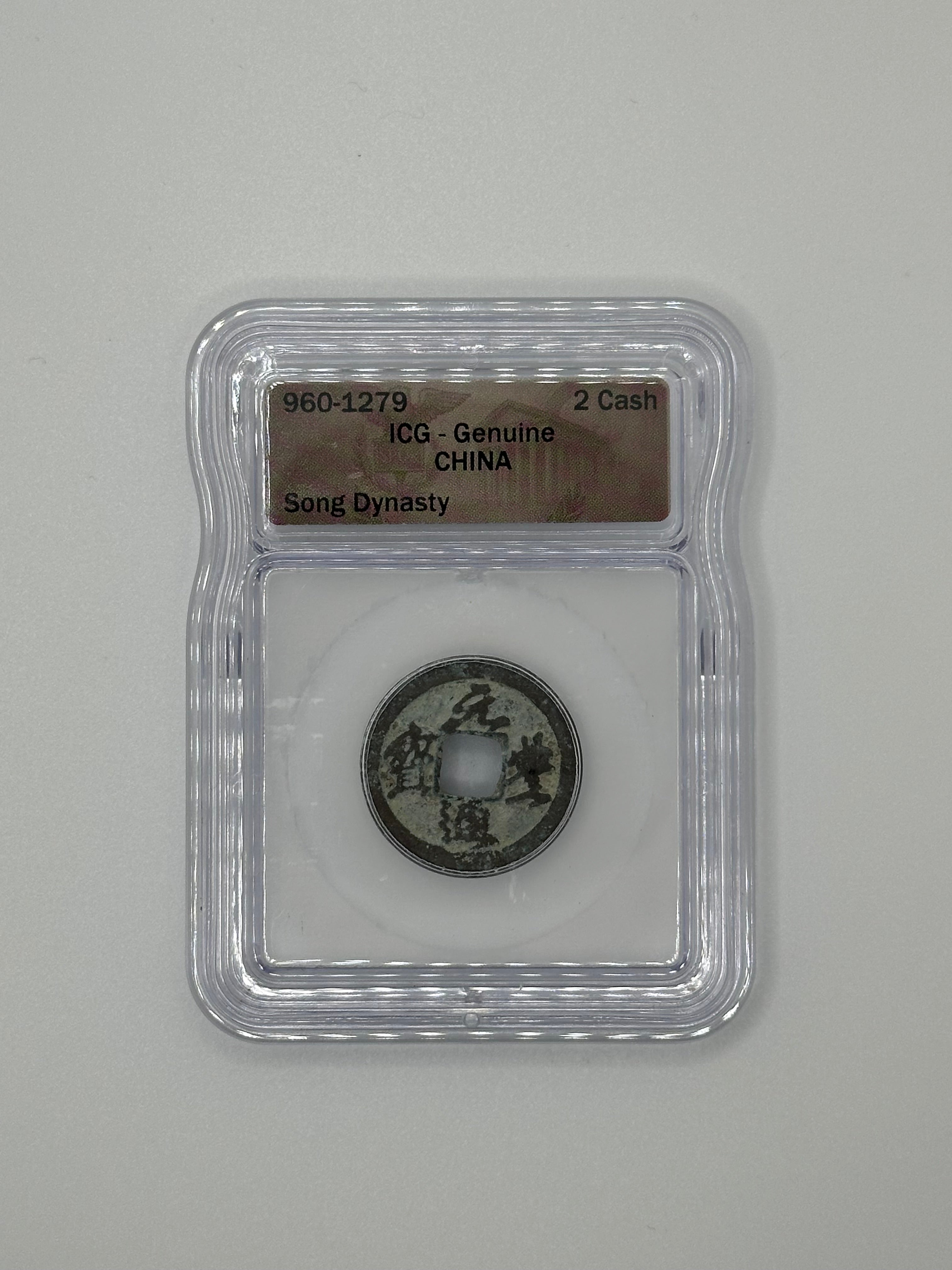 China Song Dynasty (960–1279) 2 Cash – ICG Genuine | Ancient Chinese Coin