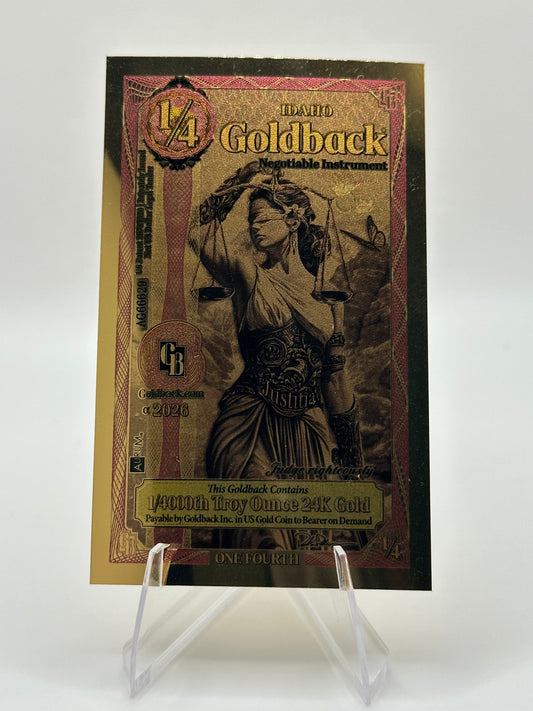 Idaho Goldback – 1/4 Goldback | 1/4000 oz 24k Gold