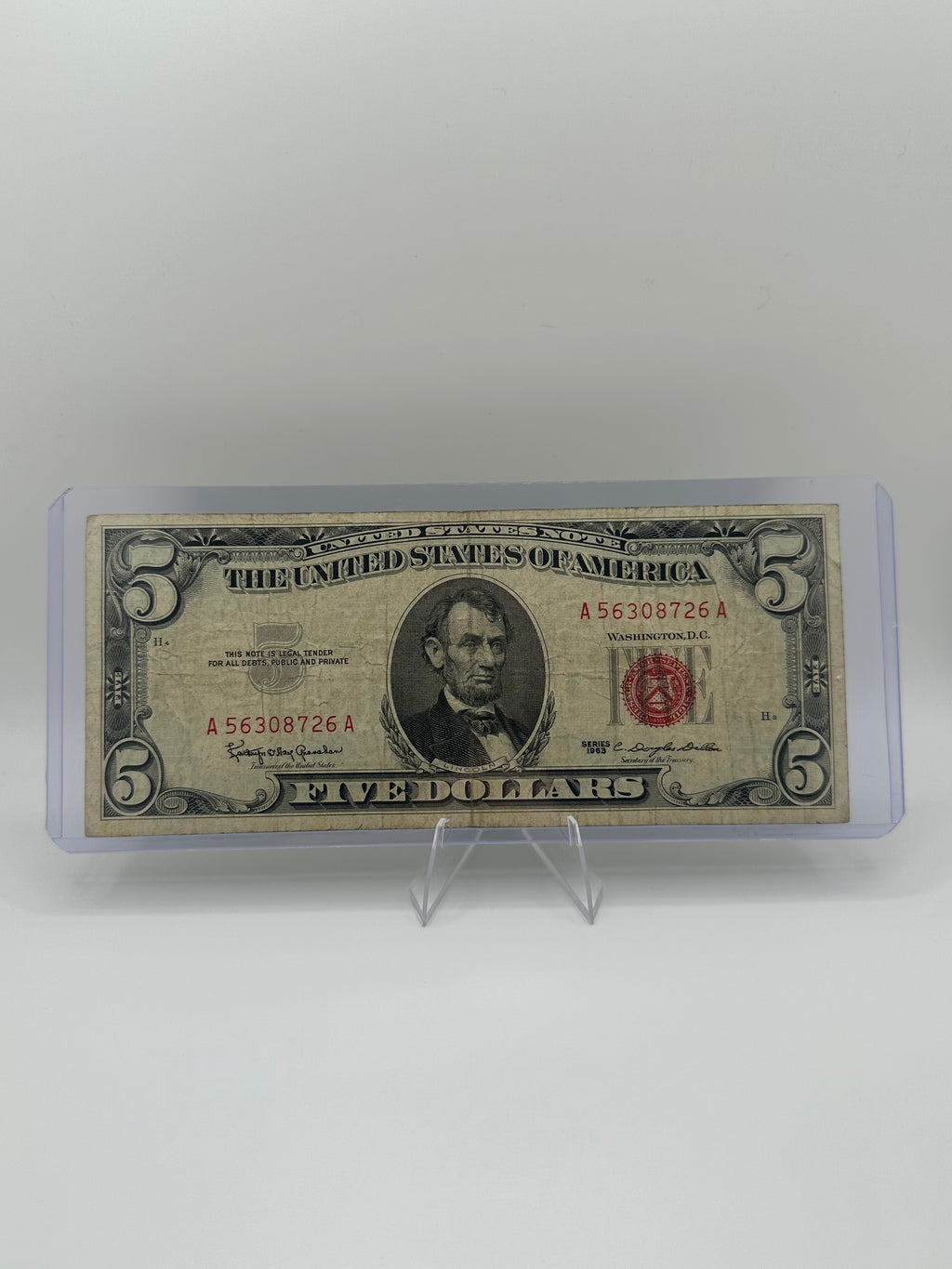 1963 $5 Red Seal Legal Tender Note