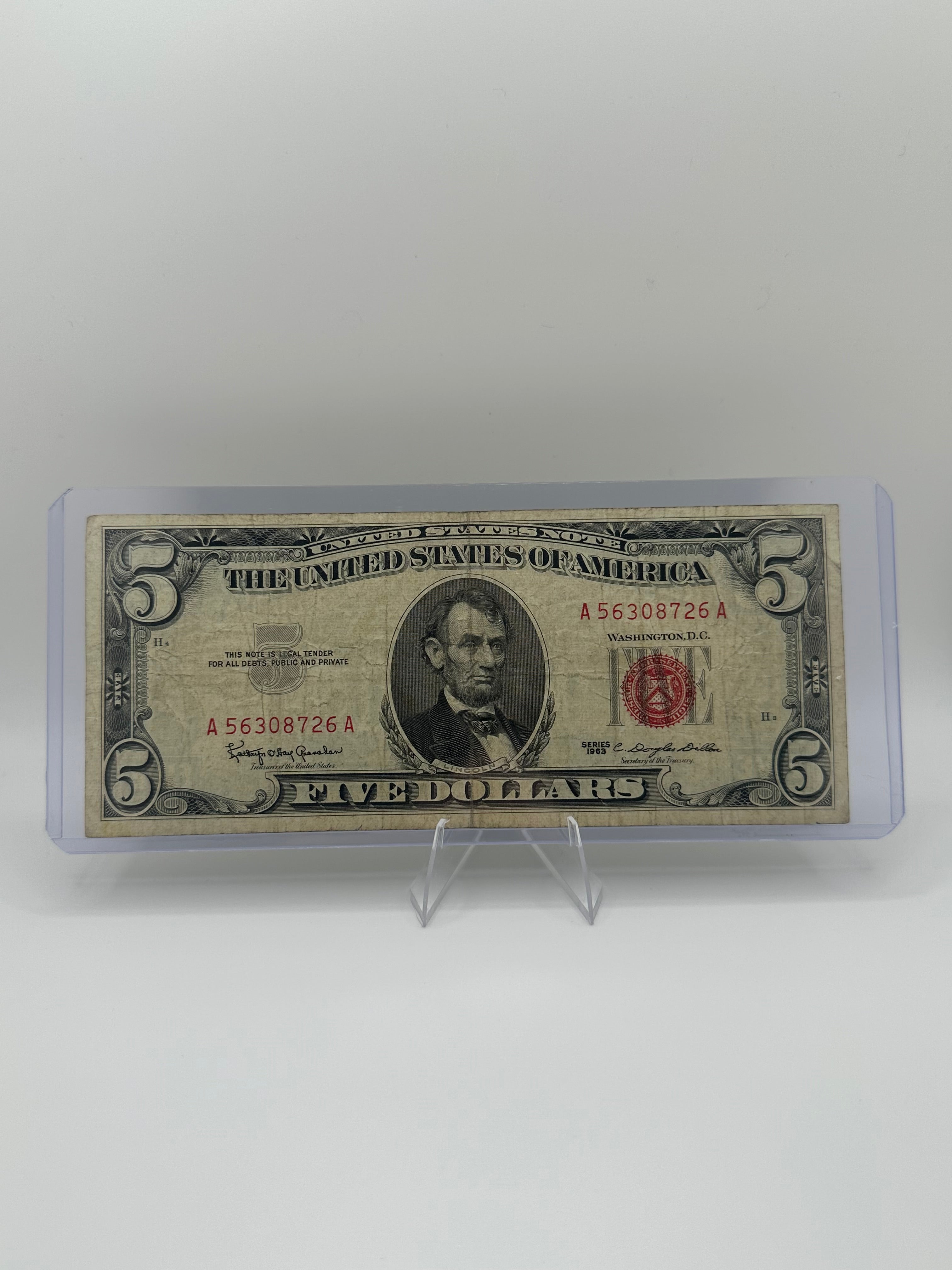 1963 $5 Red Seal Legal Tender Note