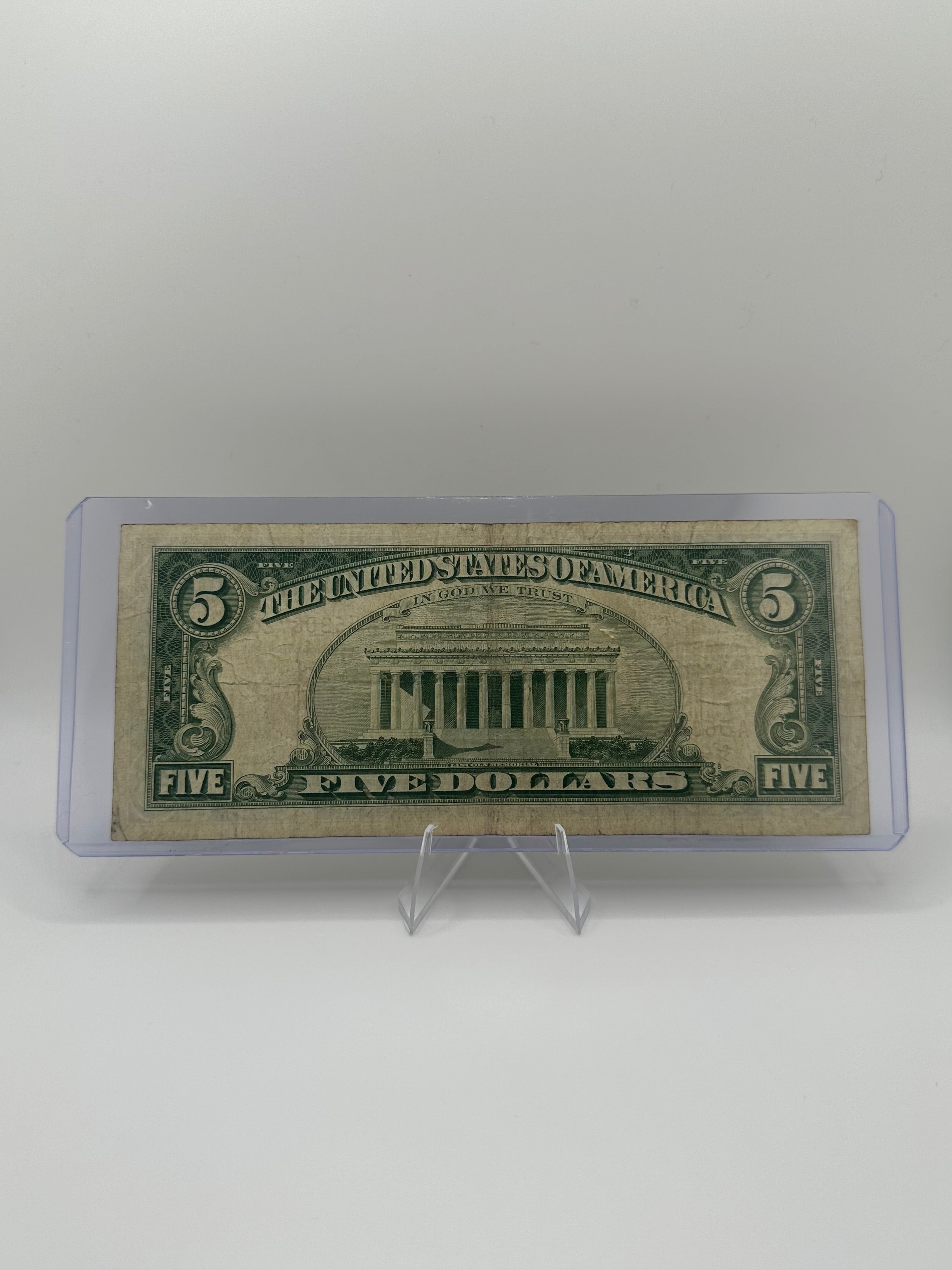 1963 $5 Red Seal Legal Tender Note