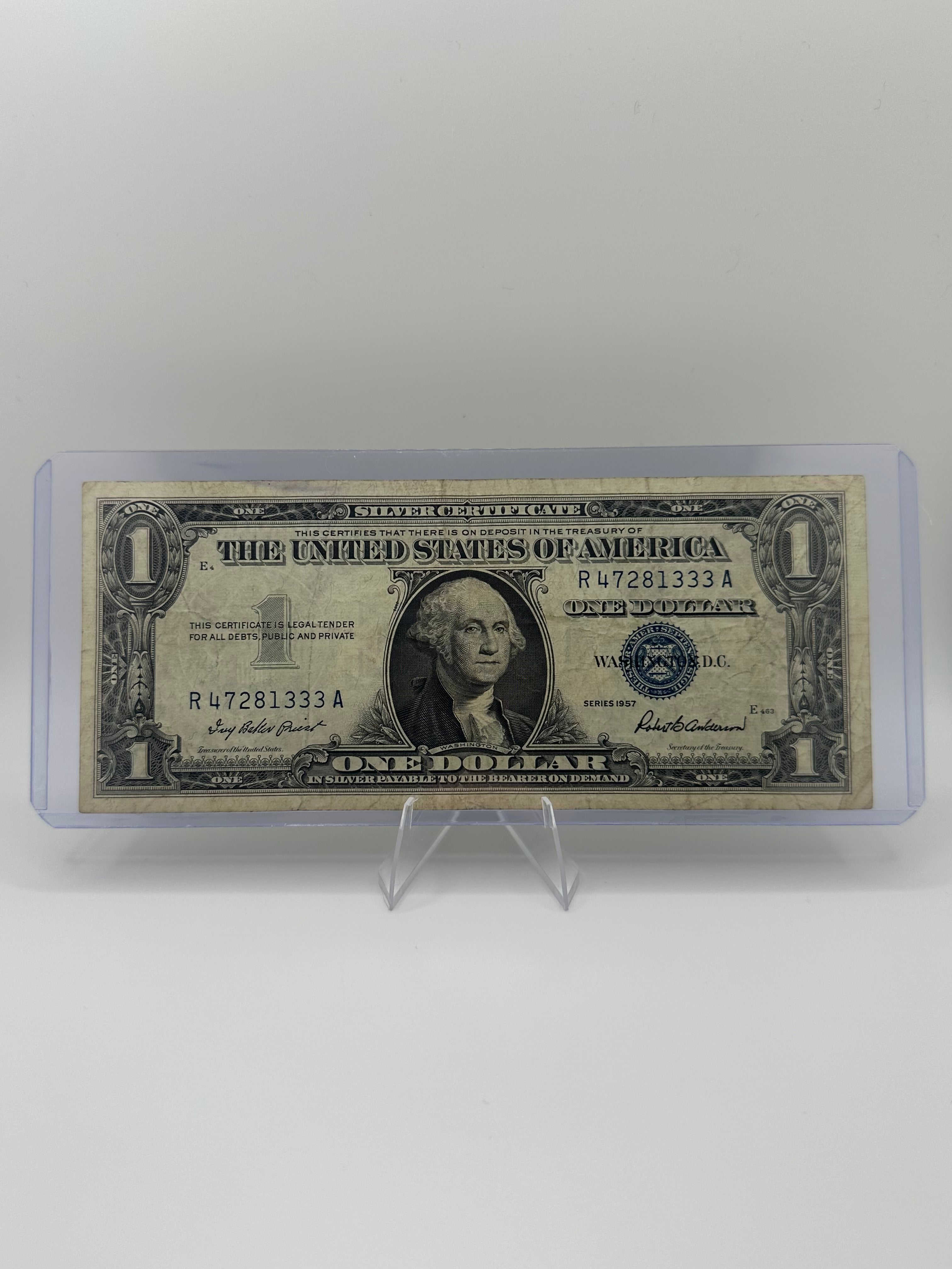 $1 Silver Certificate – Random Year, Raw Circulated