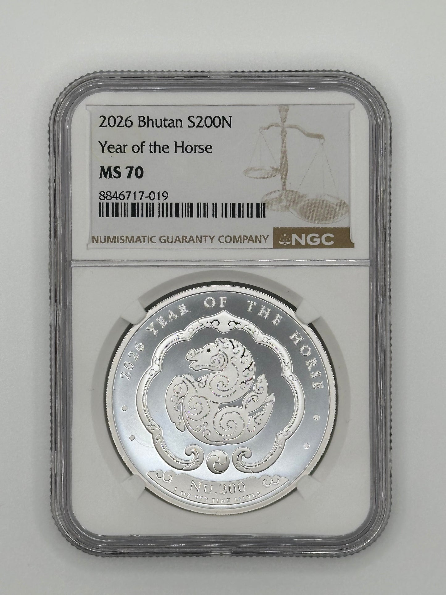 2026 Bhutan S200N Year of the Horse MS70 NGC Slab
