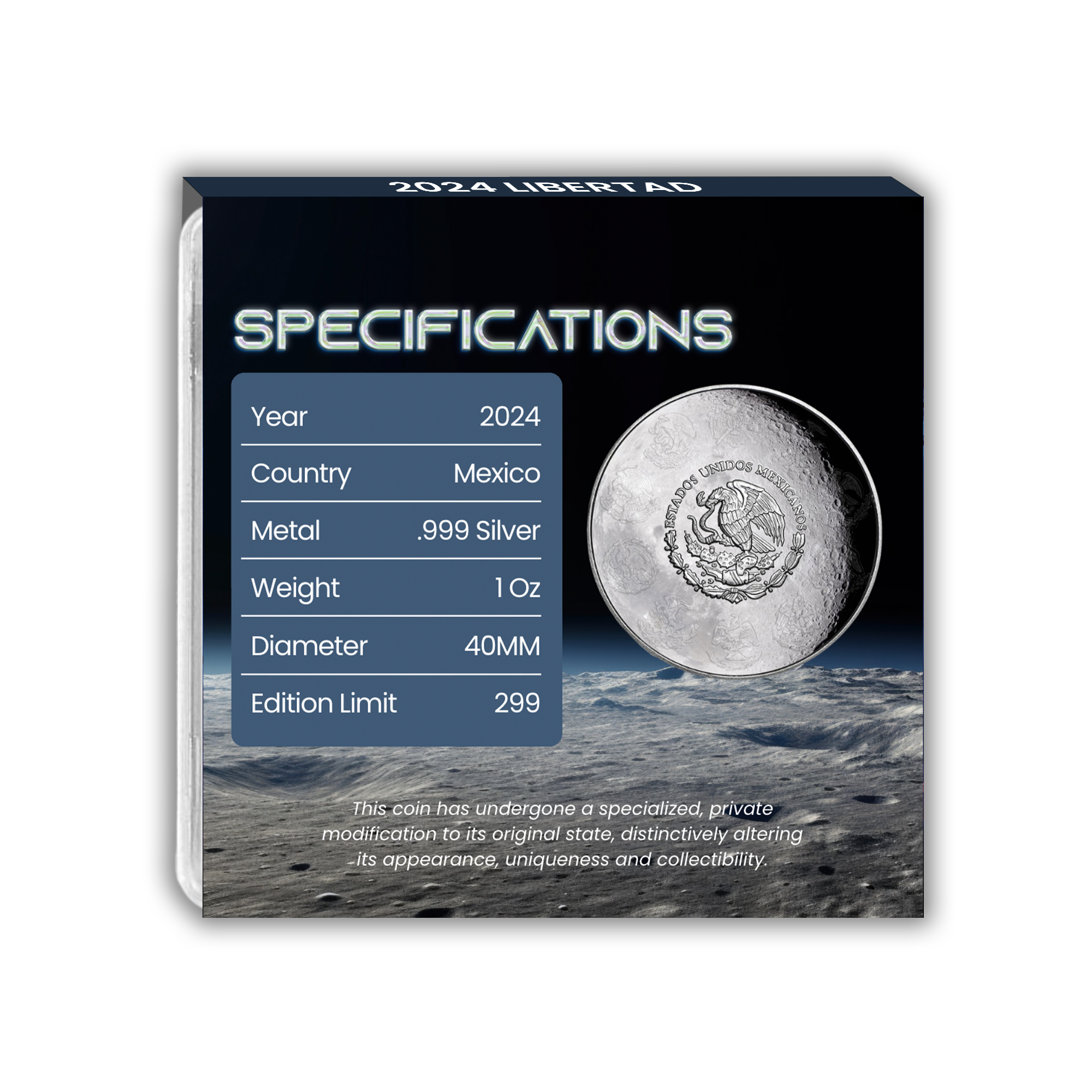 2024 Mexico Libertad Space Edition 1 oz Silver Coin